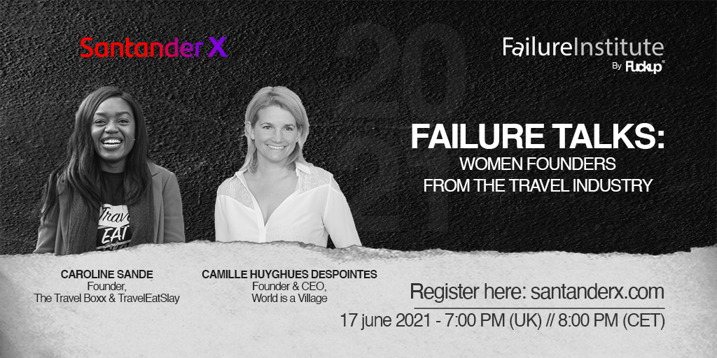 HollyPriceRM's tweet photo. @SantanderX &amp; Failure Institute present Failure Talks on the 17th June. Hear from 2 founders about their journeys &amp; experience from the entrepreneurial community

Failure shouldn't be taboo...learn from it!
Register here: https://t.co/9DOnXQr4Bg

#santanderglobal #sharethefailure https://t.co/wrCnqKY6K1