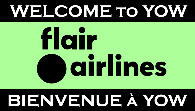 FlyYOW's tweet photo. A splash of green definitely adds flair! We’re excited to welcome @FlairAirlines’ first flight to #YOW this morning at 11:15. 

Une touche de vert donne du style! Nous sommes ravis d'accueillir le premier vol de #FlairAirlines à #YOW ce matin à 11 h 15. https://t.co/8a8cW6aY1k
