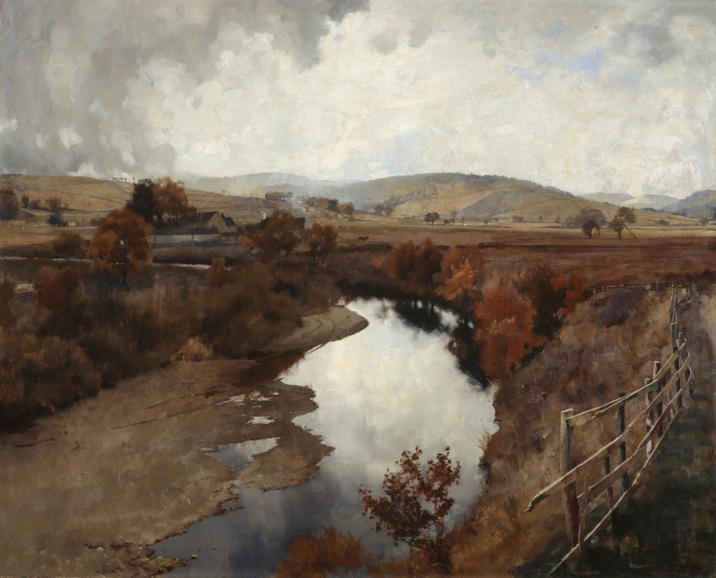 James Paterson’s Autumn in Glencairn demonstrates that the Glasgow Boys were tonal painters. They wanted to reproduce the appearance of natural light by subtly conveying tone: the gradual shift of a particular colour from its lightest point to its darkest @thamesandhudson