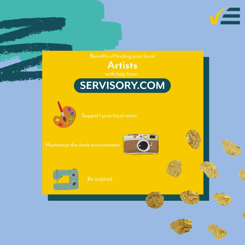 There are lots of #benefits of #finding your #local #artists. Not to mention it's also #fun and can help you with #motivation and #inspiration. Help #support your local artist and find them today on Servisory.com