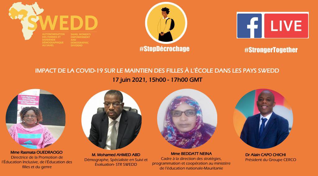 #Dispositif de remediation du #décrochage scolaire des #Filles dans les pays #SWEDD #StrongerTogether #StopDecrochage #SWEDD