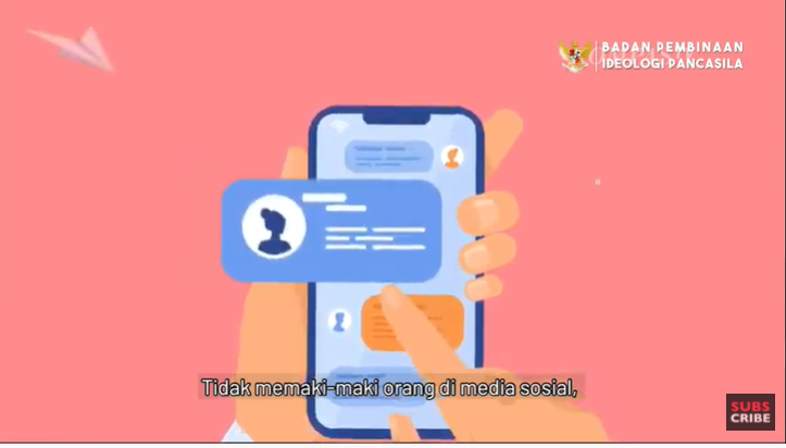 shandatithaniaa's tweet photo. Tidak Memaki orang di media sosial 
itu sudah mengamalkan nilai Pancasila 
#PancasilaDalamTindakan
#BersatuIndonesiaTangguh https://t.co/ll3WqUAP31