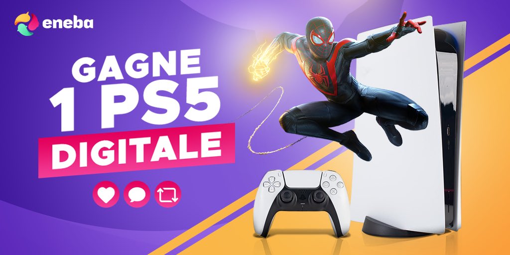 Lincamion's tweet image. 🚨CONCOURS PS5 🚨

Pour fêter mon arrivée en tant qu’ambassadeur pour Eneba on vous fait gagner une PS5 digitale

Pour participer :
👉RT le tweet
👉Follow @EnebaFr 
👉Commente #enebaconcours et @ un pote !

Et pour des jeux à prix réduits c’est ici 👀 eneba.com/fr?af_id=linca