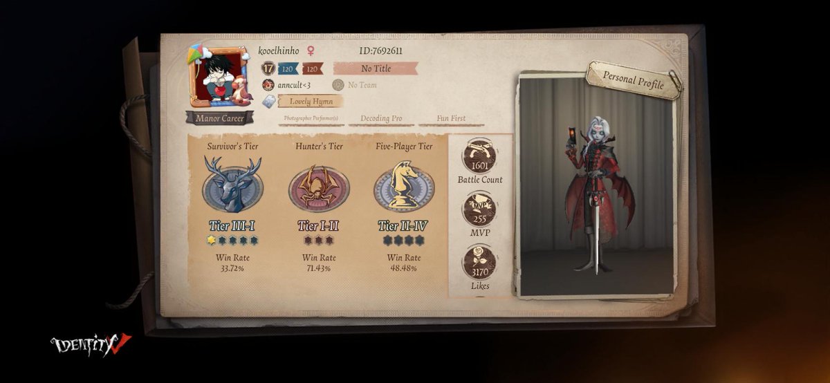 I'm playing Identity V. Fancy a game?