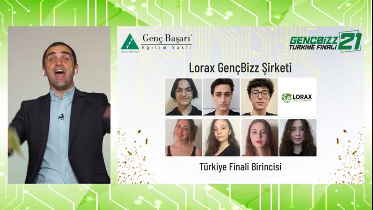 GençBizz Türkiye Finali birincisi Lorax ekibini tebrik ediyoruz. 👏
#gencbizz ​#gencbizz2021 #gencbizzfinal #Gen_E #CoYC21 #JAEEC2 #finaldeyizz <a href="/JA_Europe/">JA Europe</a> <a href="/jaworldwide/">JA Worldwide</a> <a href="/Citi/">Citi</a>
