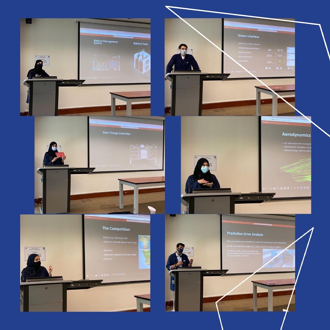AlfaisalSolar's tweet photo. 🔆Presenting our Areej 1.0 and the Alfaisal Solar Car Team during the AUEP AI Academy. 
It was great seeing all these enthusiastic new minds that will be joining our Alfaisal University family! https://t.co/UYOGJZaw6s