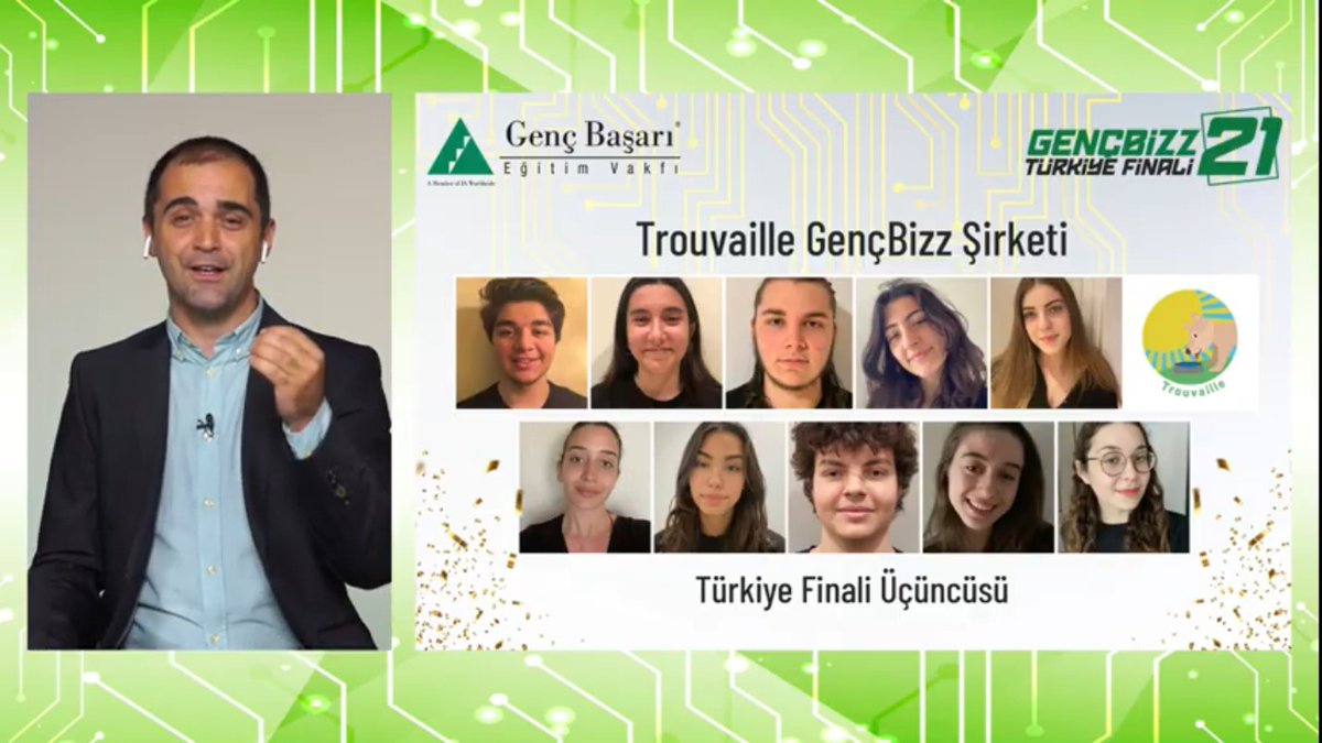 GençBizz Türkiye Finali üçüncüsü Trouvaille ekibini tebrik ediyoruz. 👏
#gencbizz ​#gencbizz2021 #gencbizzfinal #Gen_E #CoYC21 #JAEEC2 #finaldeyizz <a href="/JA_Europe/">JA Europe</a> <a href="/jaworldwide/">JA Worldwide</a> <a href="/Citi/">Citi</a>