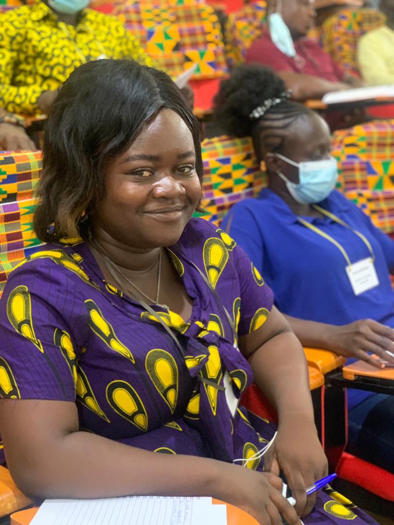 FranceandGhana's tweet photo. This is Adwoa, a tour guide. She recalls having her best experience during a Cape Coast Castle tour as tourists enjoyed her detailed and emotional narrations of the site. The #SankofaProject training aims to create more enriching moments like Adwoa's. https://t.co/2wnwMg0Ijh