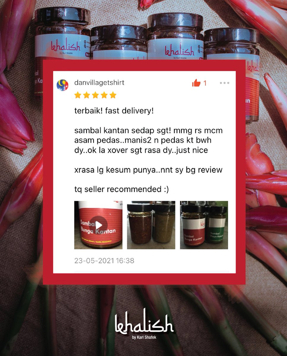 khalishbyks's tweet image. Antara feedback yang kami terima tentang Sambal Bunga Kantan Khalish di Shopee. Terima kasih atas sokongan anda. 

Tekan link untuk mendapatkannya:

shopee.com.my/khalishofficia…

#sambal #sambalsedap #sambalviral #sambalnyet