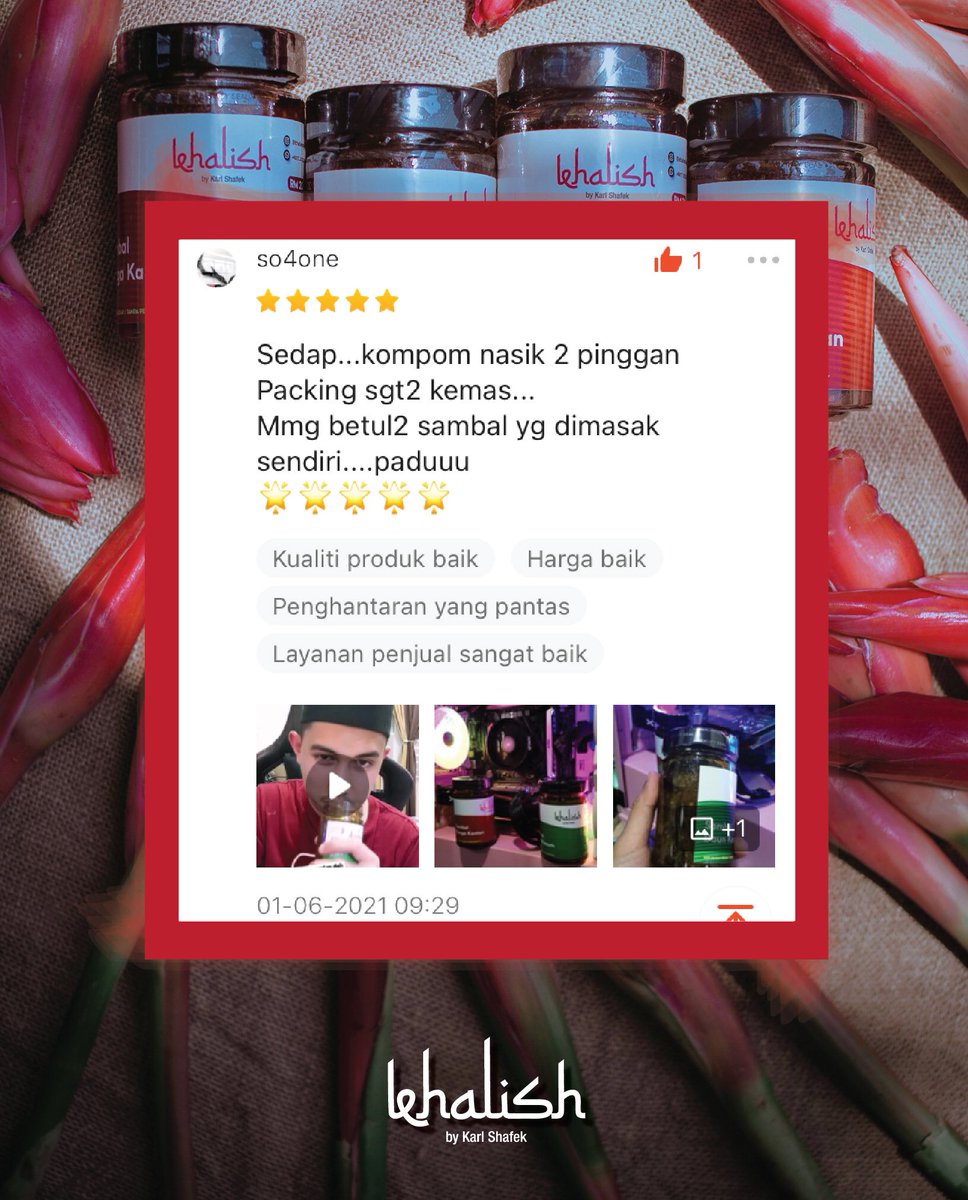 khalishbyks's tweet image. Antara feedback yang kami terima tentang Sambal Bunga Kantan Khalish di Shopee. Terima kasih atas sokongan anda. 

Tekan link untuk mendapatkannya:

shopee.com.my/khalishofficia…

#sambal #sambalsedap #sambalviral #sambalnyet