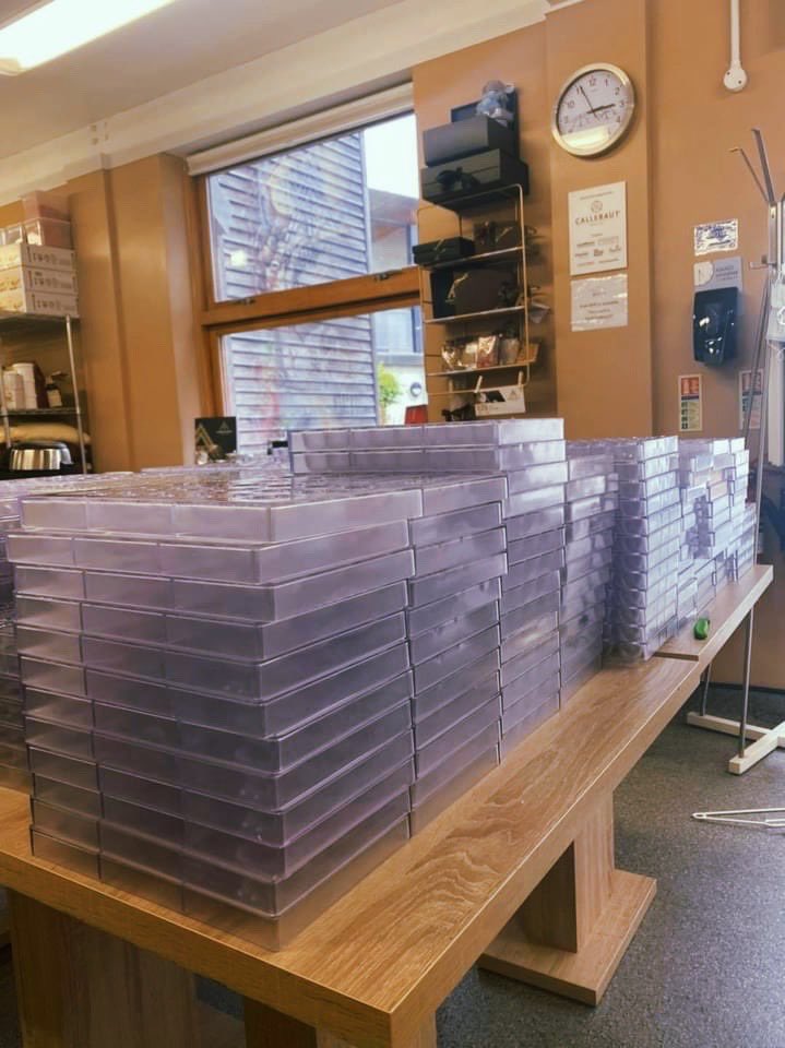 Is there such a thing as ‘too many moulds’? I don’t think so … 🤩

#chocolatier #chocolatemaking #yorkcookeryschool #visityork #chocolateclass #cookery #chocolate #chocolatelovers