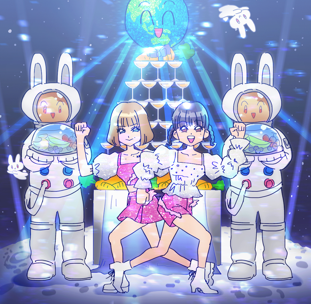 石崎 たぬ まりあ 静止画版 ライブの時は鼓動の衣装だったけど折角だから新衣装にした よ 新衣装可愛い キラキラふわふわ 何気に公式衣装描いたの初めてな不届き者 二人ともピンクが似合いすぎる 新曲発売楽しみだな Femmefatale 戦慄かな
