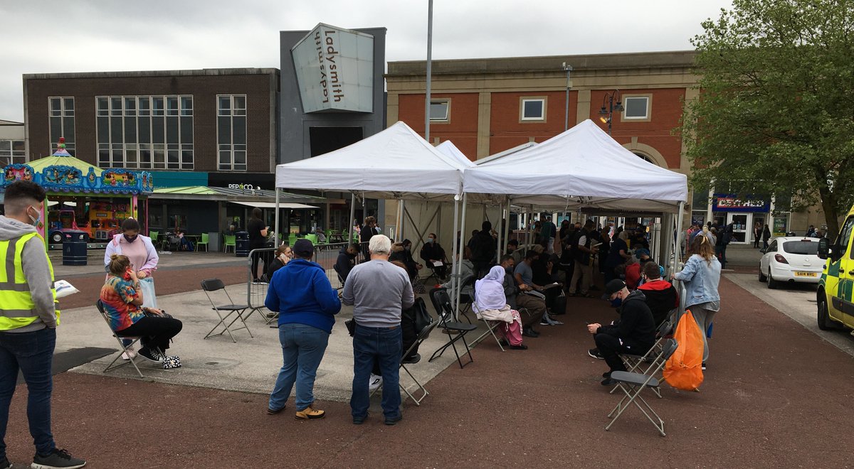 Our Vaccine Van is holding a pop-up clinic in Ashton Market Square today until 4pm.

If you’re eligible &amp; haven’t had your first vaccine yet just drop in, no appointment needed.

It will be back there again tomorrow from 10am-4pm.
