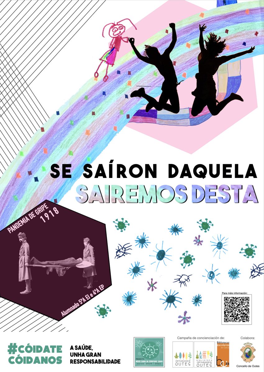 biblioceipoutes's tweet photo. SEMANA DA SAÚDE

Cartel da liña “ENFOQUE HISTÓRICO: PANDEMIA DE GRIPE DE 1918”. Alumnado de 5ºEI e 4º EP. 

Campaña de concienciación sanitaria “CÓIDATE, CÓIDANOS. A saúde, unha gran responsabilidade”

#coidatecoidanos #pdimenssanaincorporesano https://t.co/8ErIMSGiqb