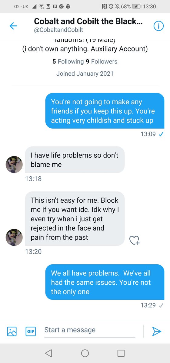 ~We all have problems,  acting like an impatient little girl when he's not the centre of attention.