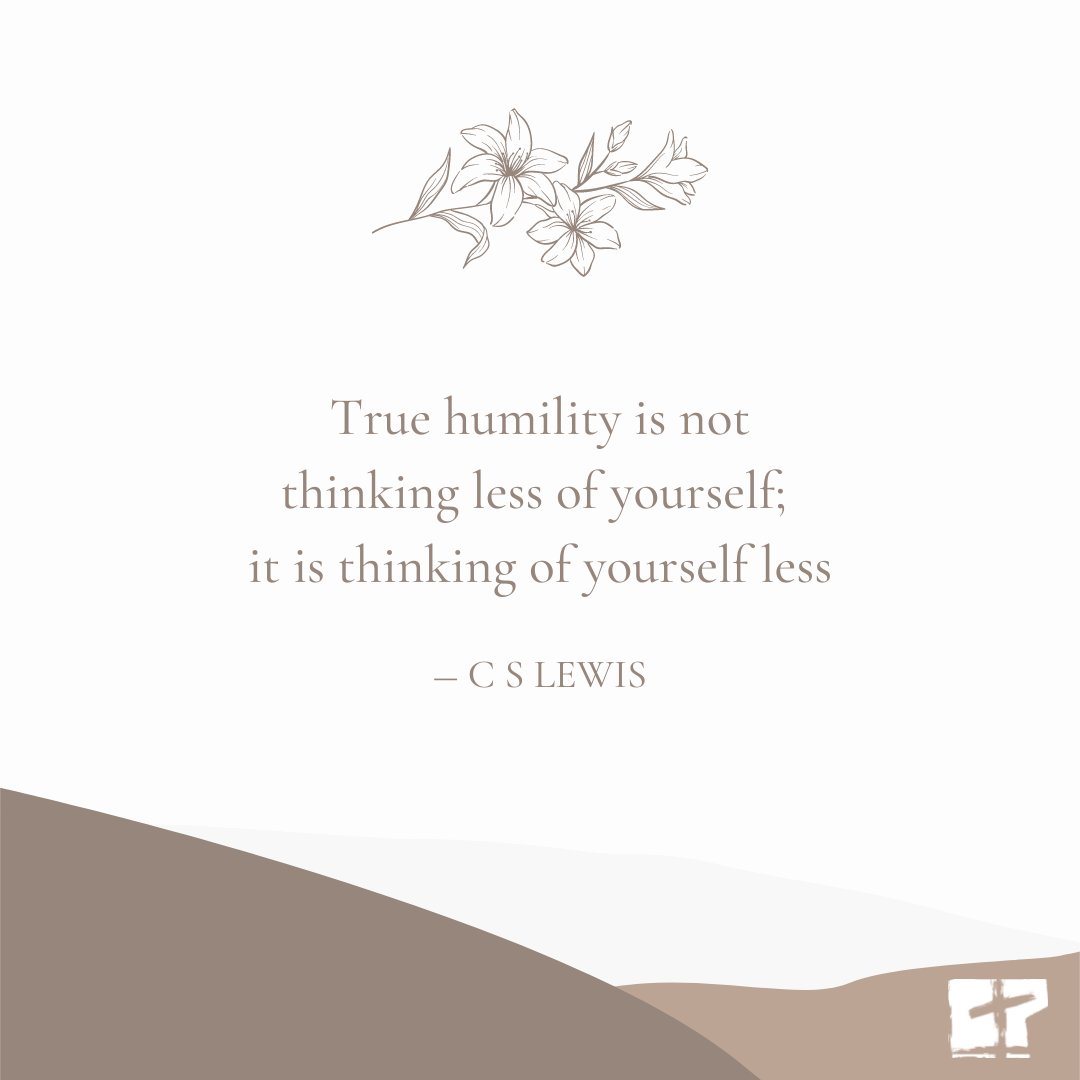 TheCrossPurpose's tweet photo. Another one on humility. One can never have too little humility. 
#humility #cslewis #quote
#thecrosspurpose ⁠
#christian #podcast⁠ https://t.co/FRhNUCzB9B