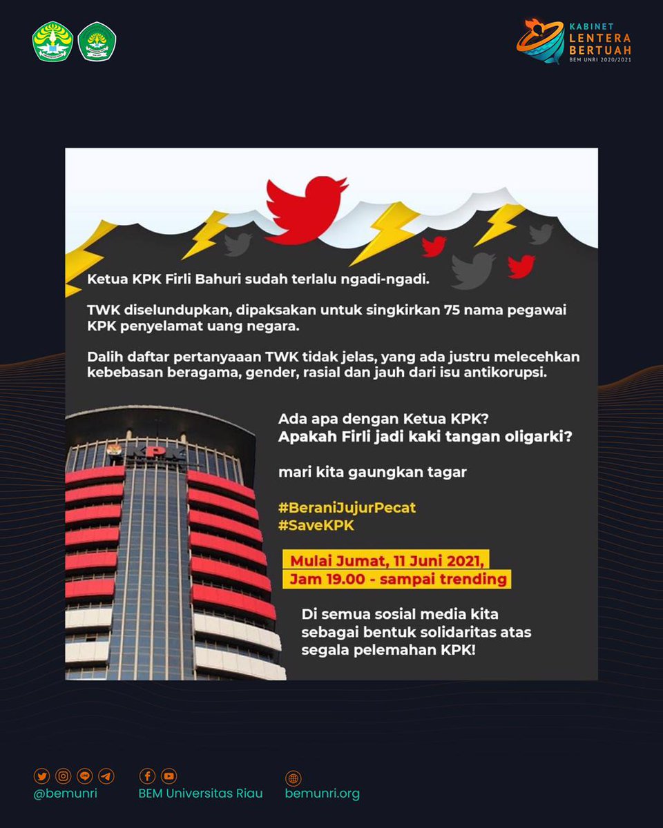 MJulfian's tweet photo. #BeraniJujutPecat #SaveKPK https://t.co/eJs4cJYez5