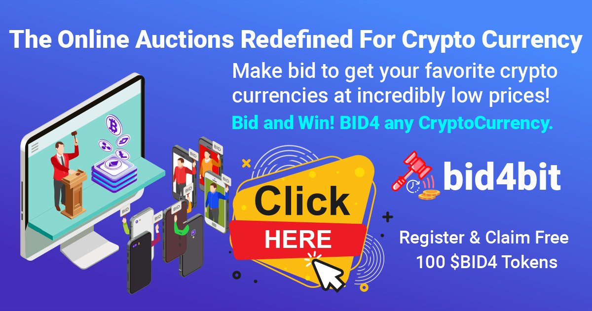 The Online Auctions Redefined for CryptoCurrency

💥Airdrop and Pre-Sale Phase is Live!🔥

Buy your $BID4 Tokens at 500% cheaper than Public Sale.🚀
 
Bid and Win! BID4 any cryptocurrency.

#BID4 $BID4 #Airdrop #TRON #Bitcoin
