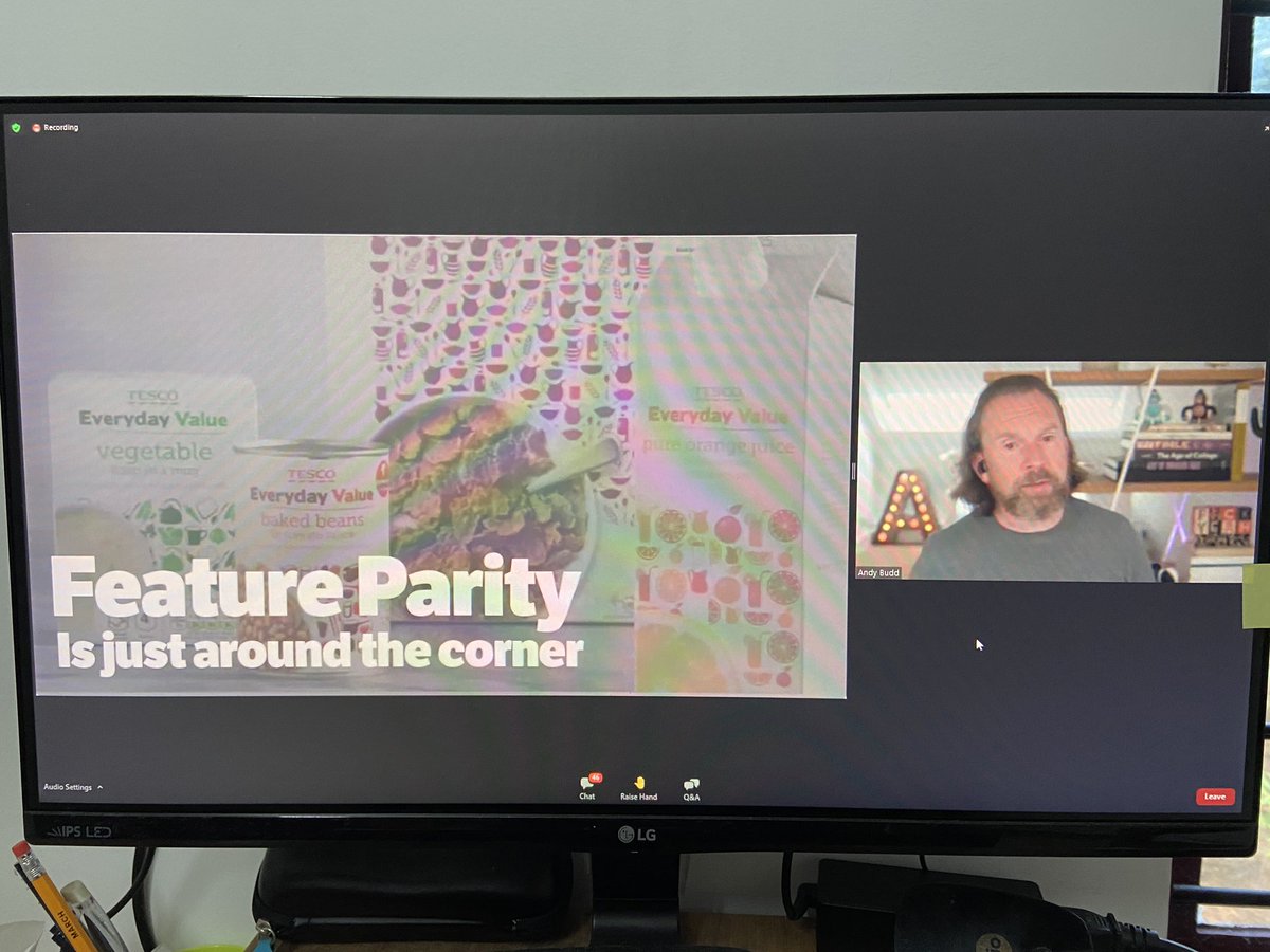 garythomasg's tweet image. Feature parity is just around the corner. Tech is becoming a commodity unless you are into something expensive like machine learning. #DesignForACause @DesignUpConf