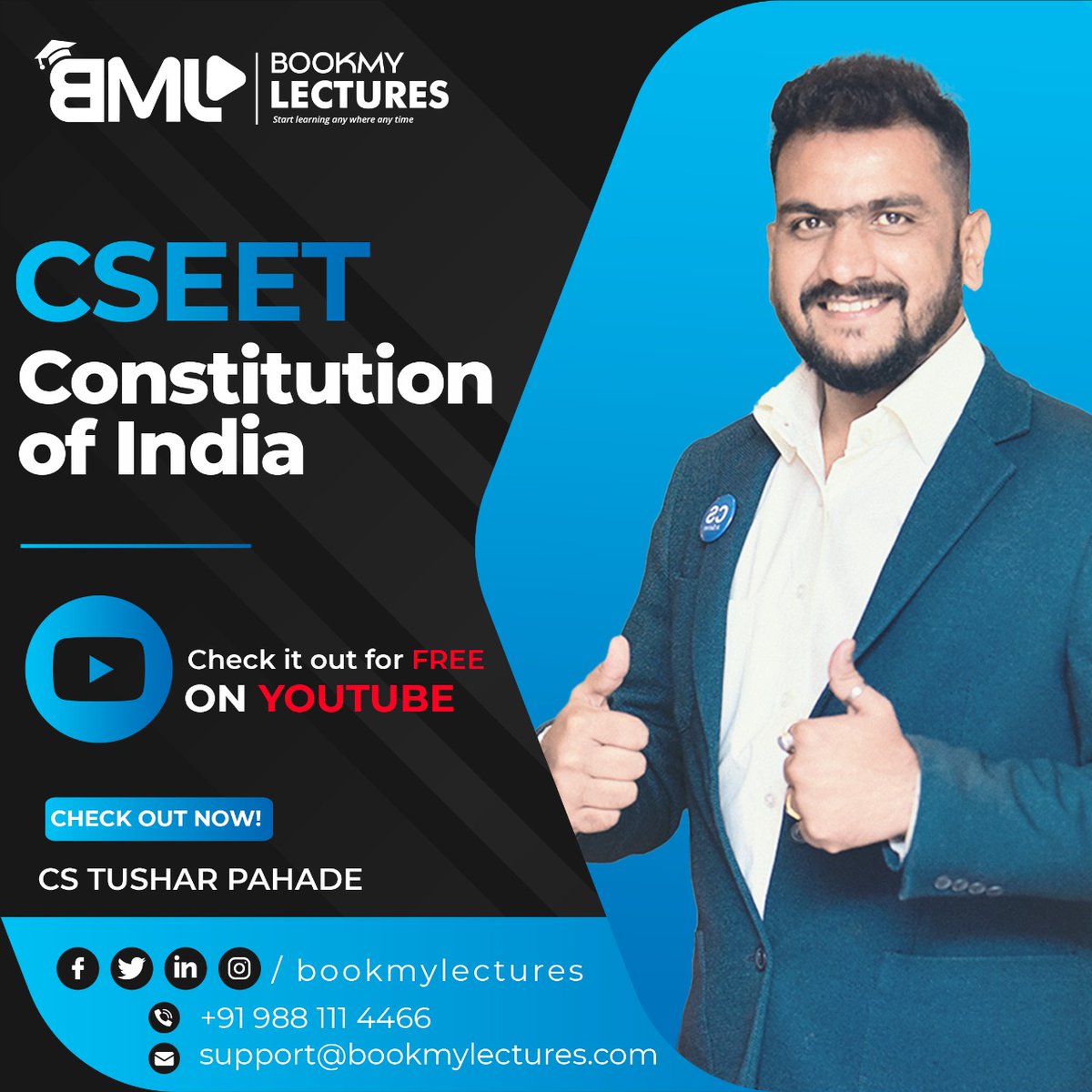 bookmylectures's tweet image. Get FREE CSEET Video Lectures - youtube.com/playlist?list=…

Stay Tuned!

For any query please call us on 📲 9881114466 

#CSEET #CSEETExam #FreeLectures #July2021 #CSEETExam2021 #CSEntrance #CSFoundation #ConstitutionOfIndia #CSEETLectures #BestFaculties #BookMyLectures
