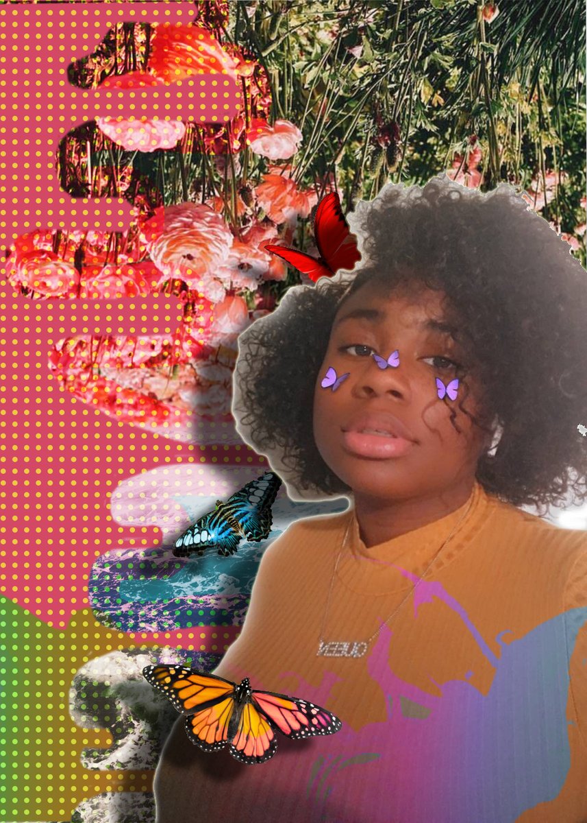 SRMHSart's tweet photo. Work from #Dreams, a student curated exhibit hosted by 
@Anchorlight
 here: https://t.co/tlULPC7tkR
Aaliyah Destry
A Flutter Away
Digital Collage
See the show for statements
#wcpss #srmhs #srmhspride #artistsontwitter #art #artist #digitalart #drawing #painting #sculpture #film https://t.co/dXiLA0wUHd