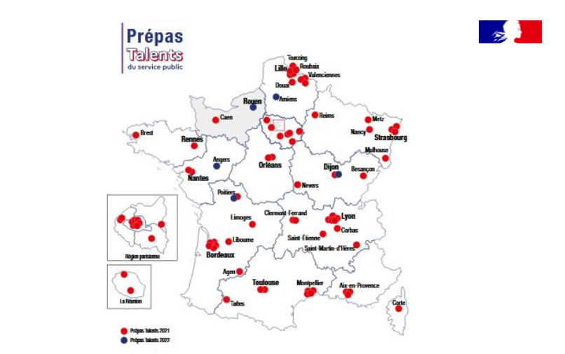 Les prépas Talents s’adressent aux titulaires de bac + 3 et plus, issus de la diversité, qui souhaitent intégrer une grande école de la fonction publique. Les 74 classes sont réparties sur  tout le territoire.  Les inscriptions ont lieu dès début juin. 
ow.ly/uJh750F8dOa