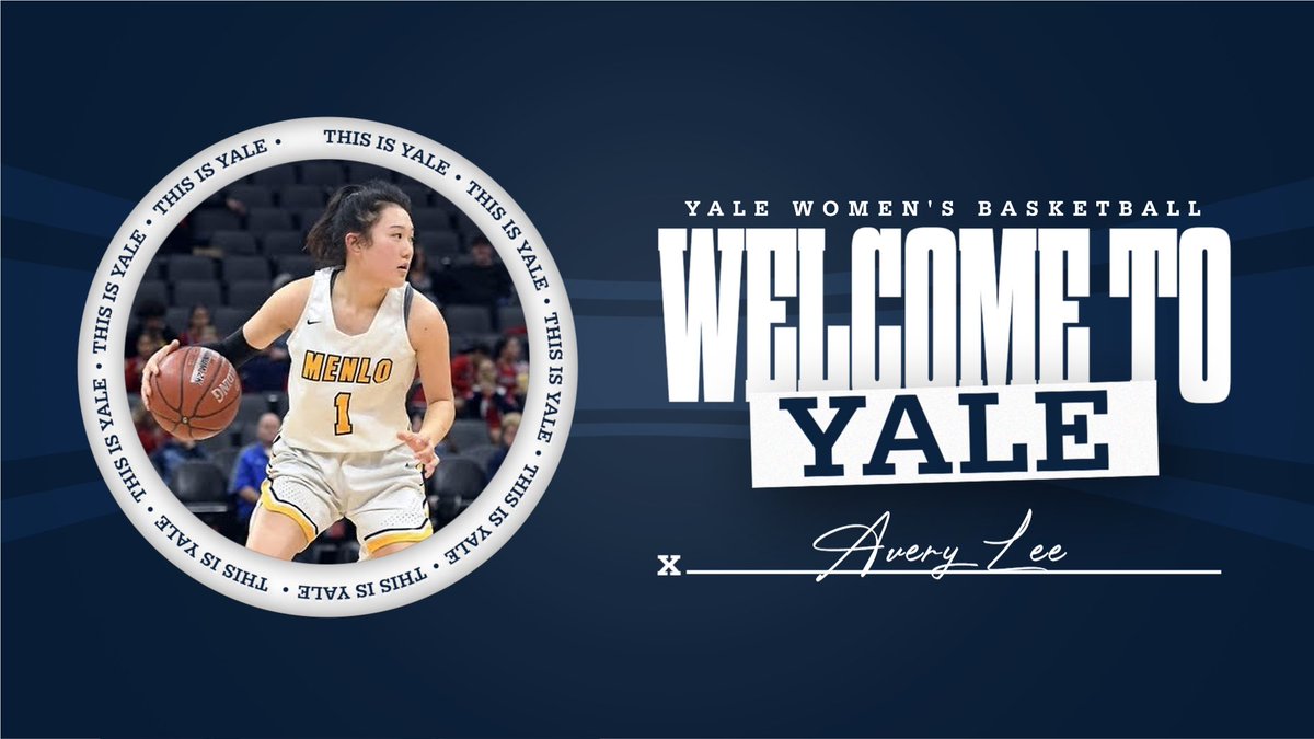 YaleWBasketball's tweet photo. Bulldog Nation, we are introducing our incoming class! 

Today, please join us in welcoming 𝗔𝘃𝗲𝗿𝘆 𝗟𝗲𝗲 to the Yale Women's Basketball family! 

▪️ Guard
▪️ 5'8"
▪️ Los Altos, Calif.
▪️ Menlo School

#ThisIsYale | #YWBB2025 https://t.co/20QDy9NTE3