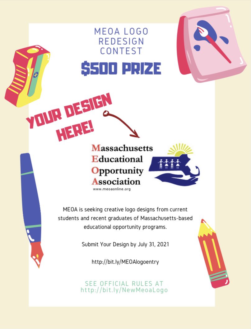 Hey current students &amp; alumni - we’re seeking a NEW LOGO! Submit a design today: bit.ly/NewMeoaLogo
