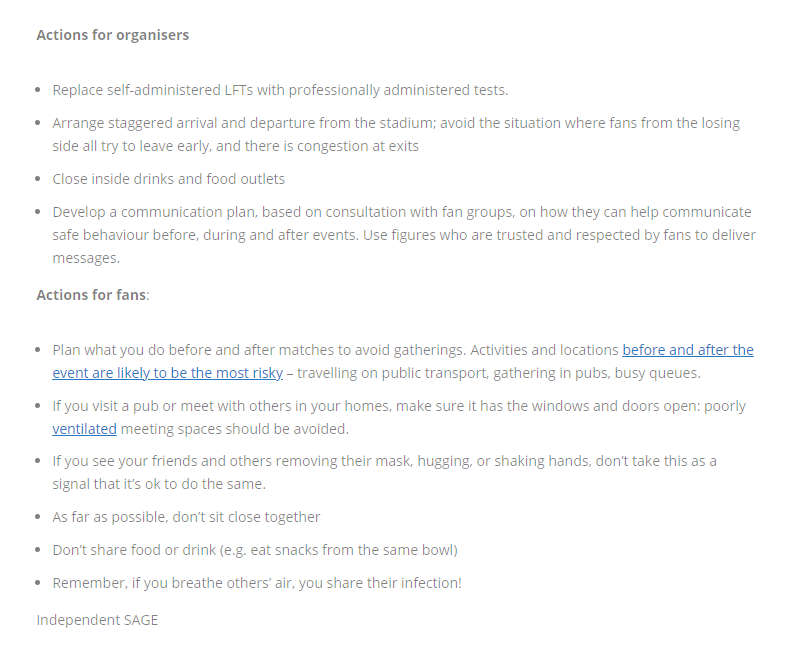 TOWARDS A COVID-SECURE EURO2020
New briefing from <a href="/IndependentSage/">Independent SAGE</a> 

What fans can do; what the authorities can do,

independentsage.org/towards-a-covi…