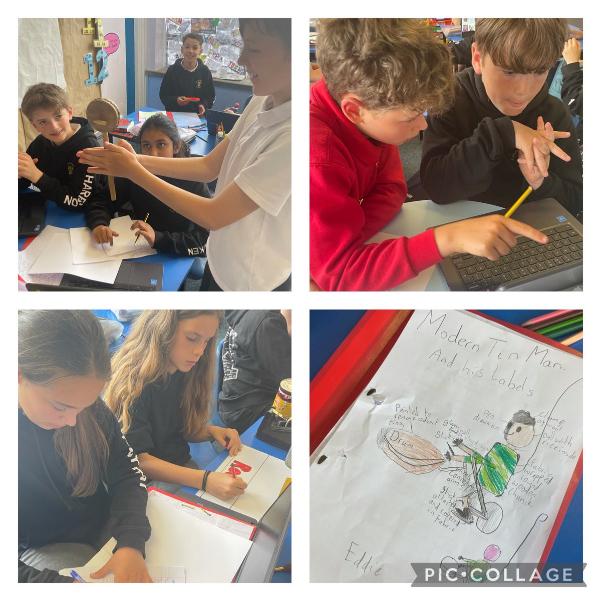 kirtley_mrs's tweet photo. The classroom is buzzing with excitement as we finalise our finished pieces for our Off-Road day. So much variety in the children’s work; from history to music we’ve all added our ideas and had so much fun. @llandaffcity #offroadday https://t.co/jltJXFqrZH