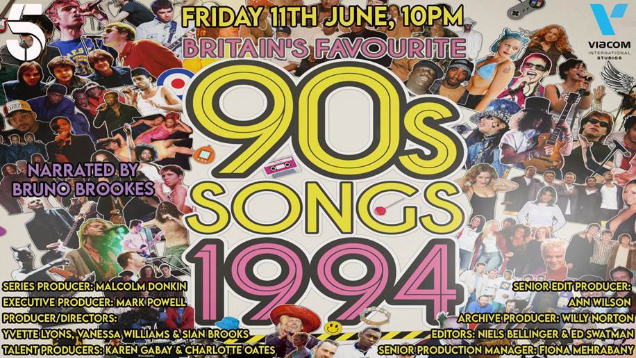 JWTranscripts's tweet image. 90s Songs continues tonight on @channel5_tv at 10pm.  Post Production Scripts completed by @JWTranscripts. A great way to start the weekend, glass of your favourite tipple and a dance round the living room! @ViacomStudiosUK