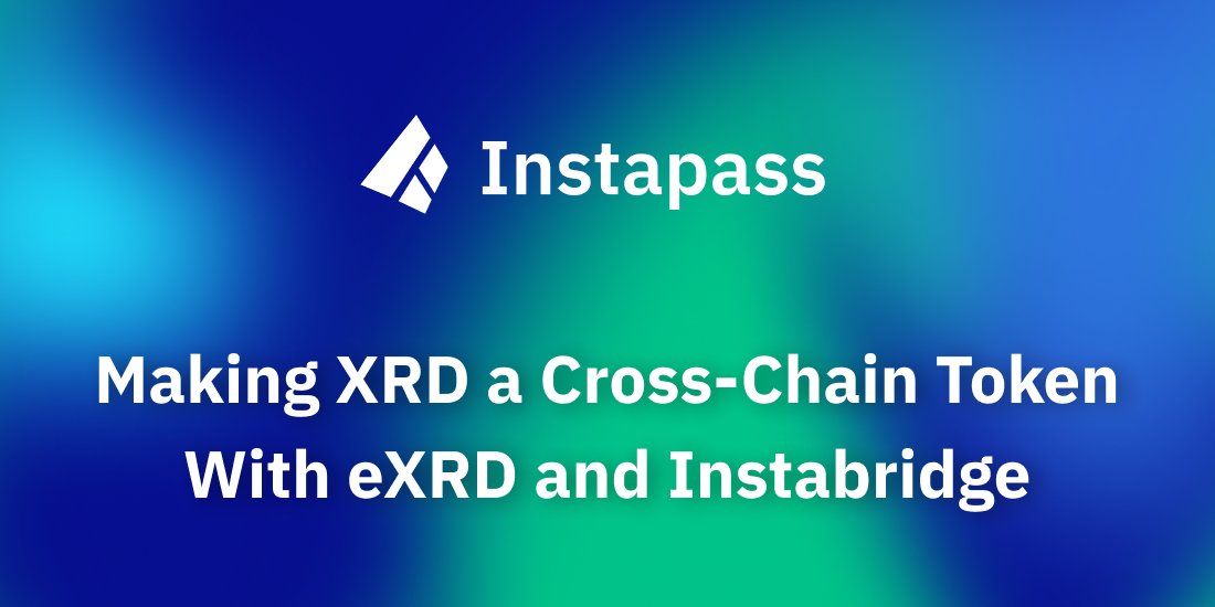 radixdlt's tweet photo. What is Instapass?

Instapass is a simple gateway for users to connect to #DeFi applications that require KYC. 

Regulatory oversight isn't going away, but with Instapass, the process can be safe, secure, and efficient.

Find out more!
👉 https://t.co/P79lJjeGpD 👈

$XRD 🚀 https://t.co/m0vzEJepek