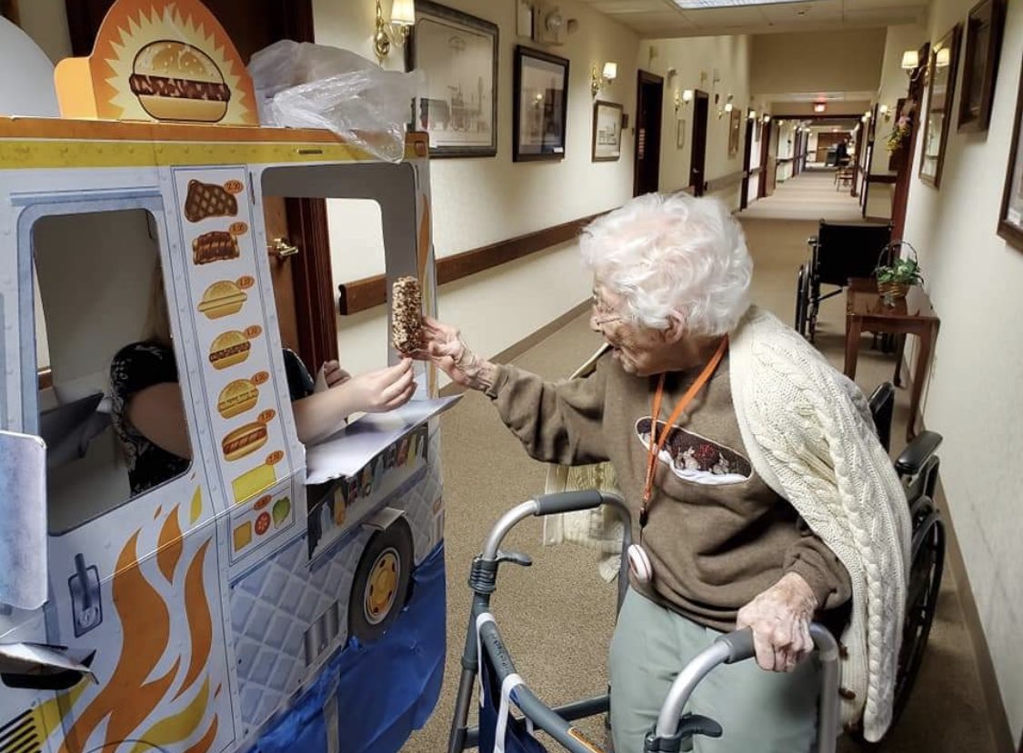 joepohlen's tweet photo. One thing we did during quarantine was ‘ice cream trucks’ that go door to door down the hallway.

We decided to keep them because they are fun and the residents like it. https://t.co/XORo6ZljCy