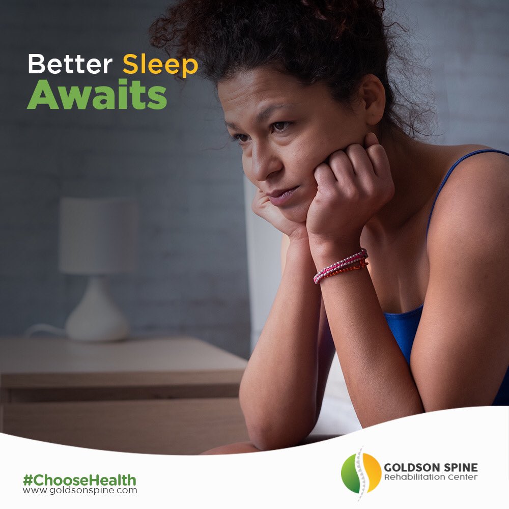 GoldsonSpine's tweet photo. Trouble sleeping?
A chiropractic adjustment may release pain and tension in the spine, and the more comfortable the body, the easier it is to relax and fall asleep.

Get back to better sleep and book your appointment at https://t.co/rSeMLWbLPT

#choosehealth #sleep #bettersleep https://t.co/CE46IDHYBs