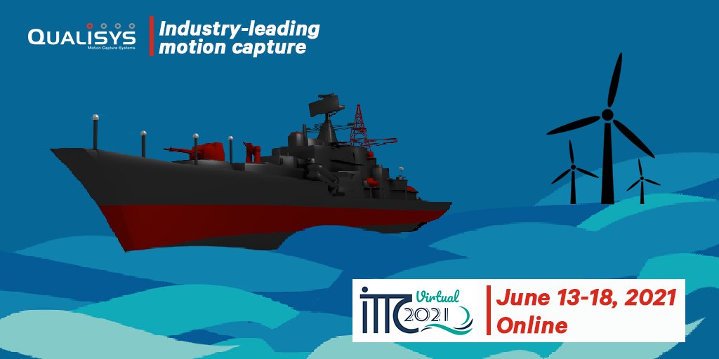 The 29th International Towing Tank Conference, ITTC, is held on 13-18 June 2021, in Virtual.
Meet us there and don´t miss our session on Wednesday 12.45-13.45 CEST
Topic. Object tracking with Qualisys - above and under water.
