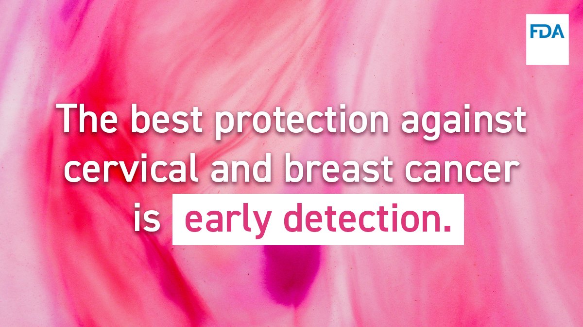 FDAWomen's tweet photo. Breast or cervical cancer screenings can be vital to your health.

Did you know you may be eligible for free or low-cost screenings?

Learn more about your options via @CDCgov: https://t.co/FlhBW19UXh https://t.co/l8qMhZnlfZ