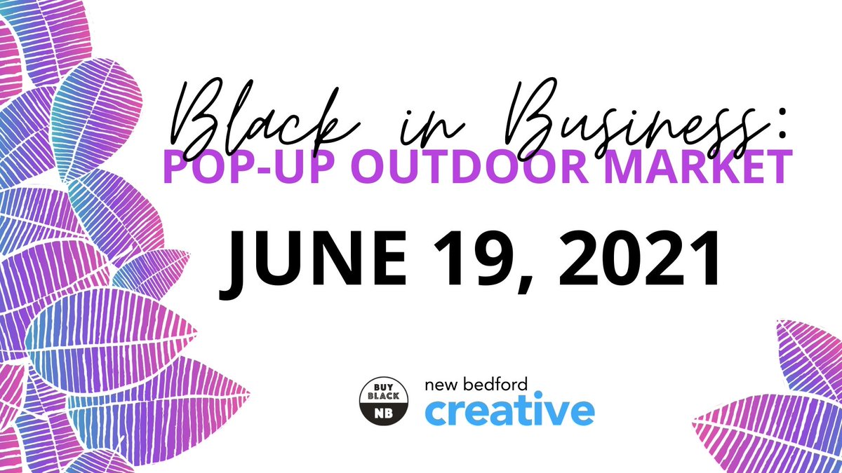 On Saturday, June 19, 2021 from 11am to 3pm, Buy Black NB (@buyblacknb) will be hosting a pop-up, outdoor market at the Rotch-Jones-Duff House &amp; Garden Museum to highlight Black-owned businesses in NB. Make sure to stop by!
