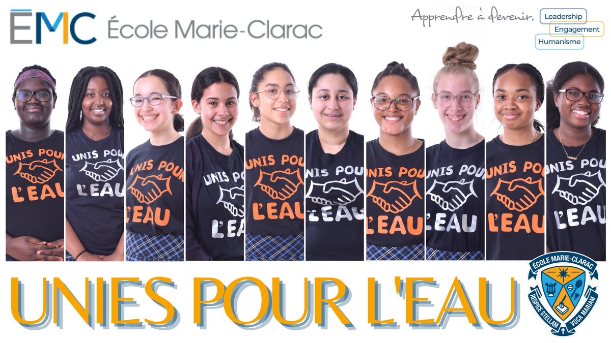 MarieClaracSec's tweet photo. NOS FILLES SONT TOUTES '' UNIS POUR L'EAU ''
À travers la Pastorale, l'École Marie Clarac, c'est joint à Unis pour l'eau. 
@MouvementUNIS  -  https://t.co/CsyMBzpki2 #unispourleau https://t.co/UAsGe4srnt