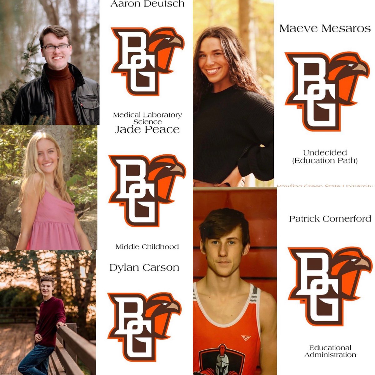 Freddie the Falcon welcomes these Warriors with Open Wings as they soar to BGSU - good luck!  <a href="/bgsu/">Bowling Green State University</a> <a href="/FPSchools/">Fairview Park City Schools</a> #onceawarrioralwaysawarrior