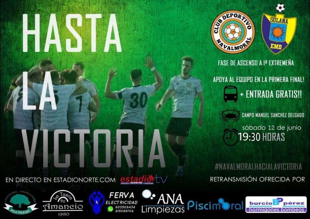 Desde el club queremos mandar la mayor de las suertes al <a href="/CNavalmoral/">C.D NAVALMORAL</a> en su partido de mañana, a por la primera batalla por el ascenso. 💚🖤