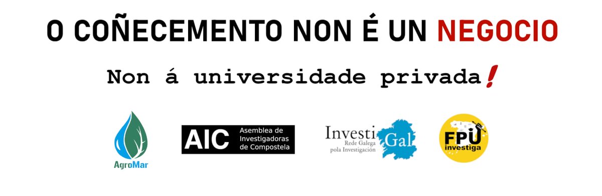 E aquí está a faixa para mañá! Lembrade, ás 12:00h na Alameda de Compostela para defender a Universidade Pública! 💪