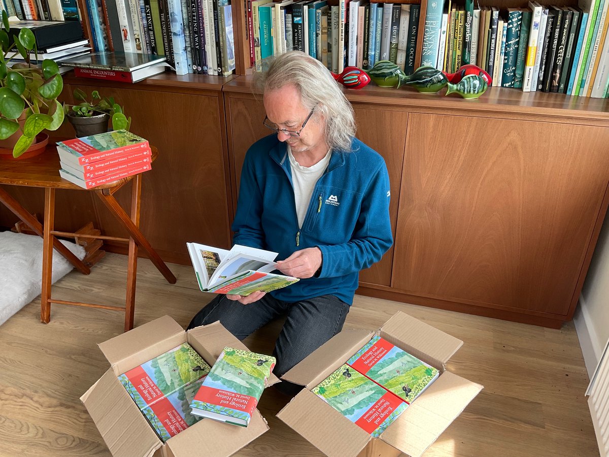 Prof. Dave Wilkinson with copies of his new book 'Ecology and natural history' to be published in <a href="/HarperCollinsUK/">HarperCollinsUK</a> long running New Naturalist series later this month. It describes the key ideas of ecology using examples from British natural history.