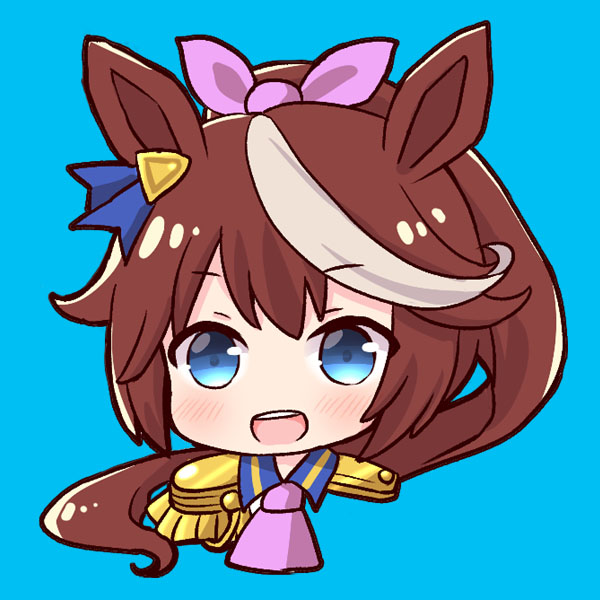 mihono bourbon (umamusume) 1girl solo animal ears horse ears brown hair cropped torso long hair  illustration images