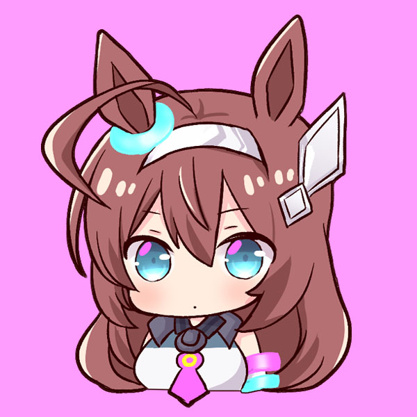 mihono bourbon (umamusume) 1girl solo animal ears horse ears brown hair cropped torso long hair  illustration images