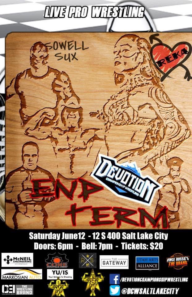 jacktrades625's tweet photo. Tomorrow is #EndTerm. Come join me and @DCWSaltLakeCity tomorrow for an awesome show. Tickets are still available but wonβt last long. Get them today! #Wrestling #Referee #DCW #ASWAUtah #MyDream #WWEin2021 #LifesWhatYouMakeIt #TheGateway #NoPainNoGain https://t.co/N2xCKUpCvo