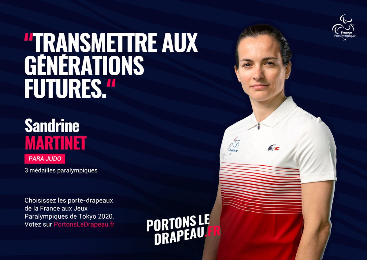 🚨🥋[ELECTION PORTE-DRAPEAU DES JEUX PARALYMPIQUES] Votez pour notre Championne Paralympique Sandrine Martinet sur ➡ portonsledrapeau.fr 
🙏🤩🤩🔥
