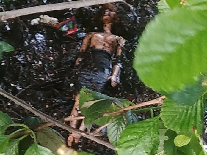 techierob's tweet image. I spotted this at the park. Laura Palmer Barbie was never going to be a big seller