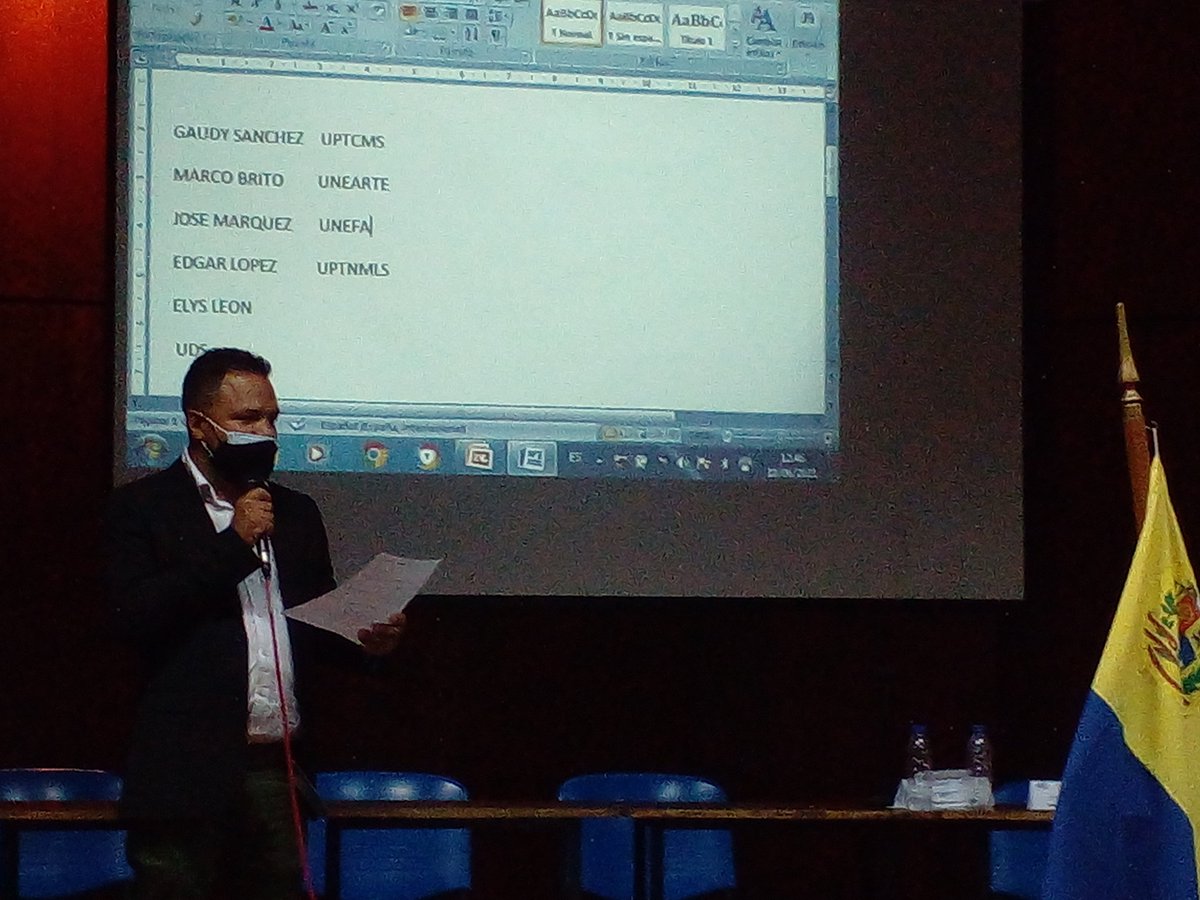 UNEXCA_ve's tweet photo. #11Jun | #EnFotos 📸 #Ayer en la Asamblea de la @FEVEDEU, momento donde son postulados los Prof.:
✅ Gaudy Sánchez #UPTCMS
✅ Marco Brito @CulturasUNEARTE
✅ José Marqués @Unefa_VEN
✅ Edgar López #UPTNMLS y
✅ Elys León de @uds_oficial
Para conformar el Consejo Electoral. https://t.co/1u9ClG2rfq