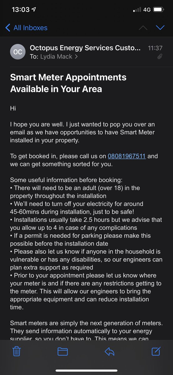 Lydmack98's tweet photo. @OctopusEnergy hello, pls could you confirm if this email is real or fraudulent? Thanks:) https://t.co/9Rz728SCnO