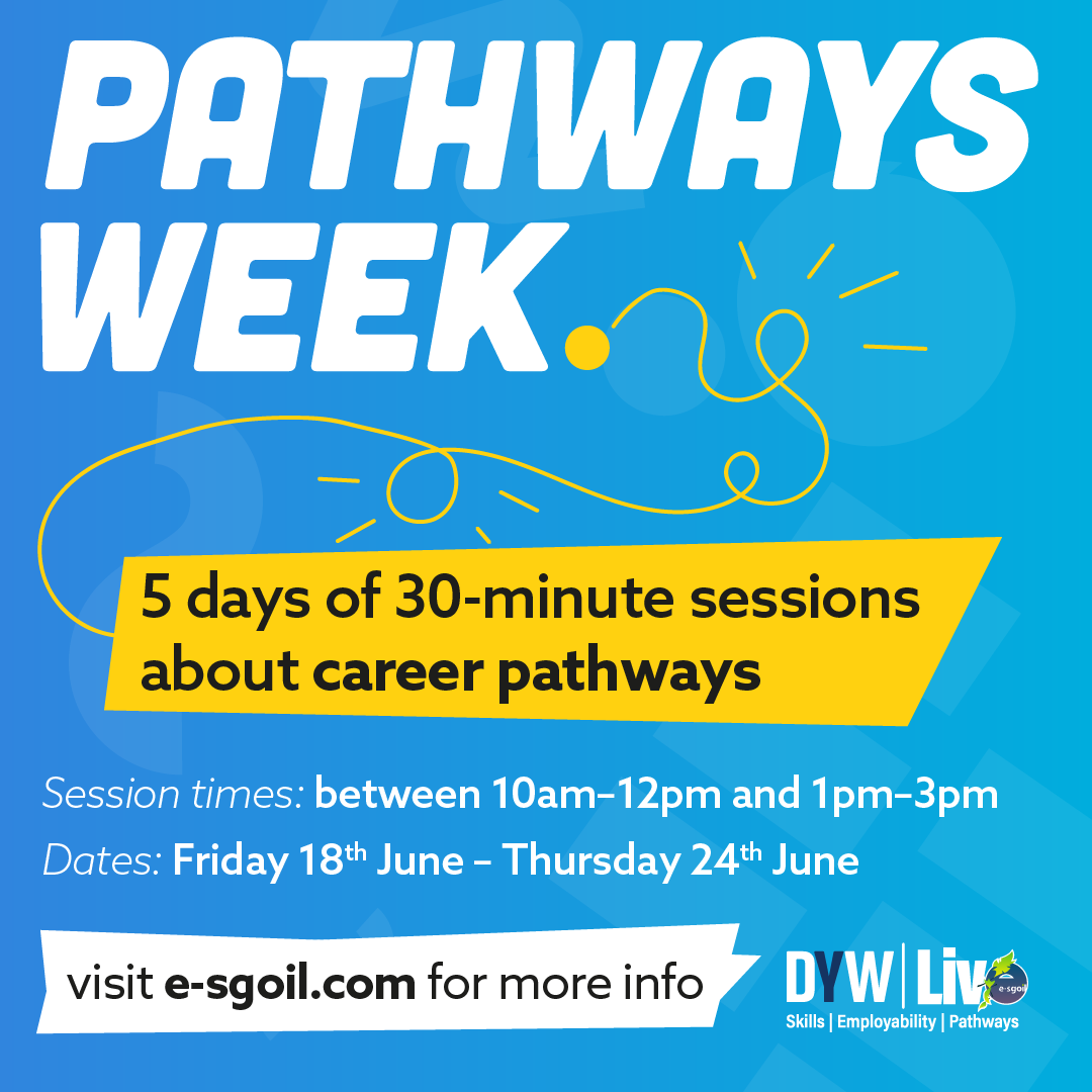 eSgoil's tweet photo. One of the first sessions as part of the DYW Live Pathways week event will be an information session for S4 &amp; 5 learners on the new Foundation Apprenticeship (Discover) course. Join us here https://t.co/GaUGfFrrxA at 11am on Friday 18th.
#FoundationApprenticeship #DYWLive https://t.co/Z9iHXwW99J